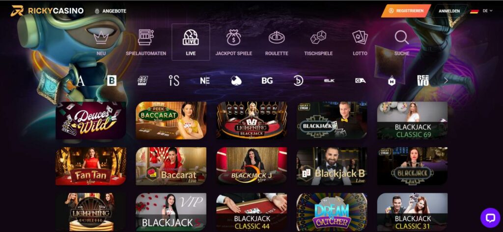 Ricky Casino Live Games