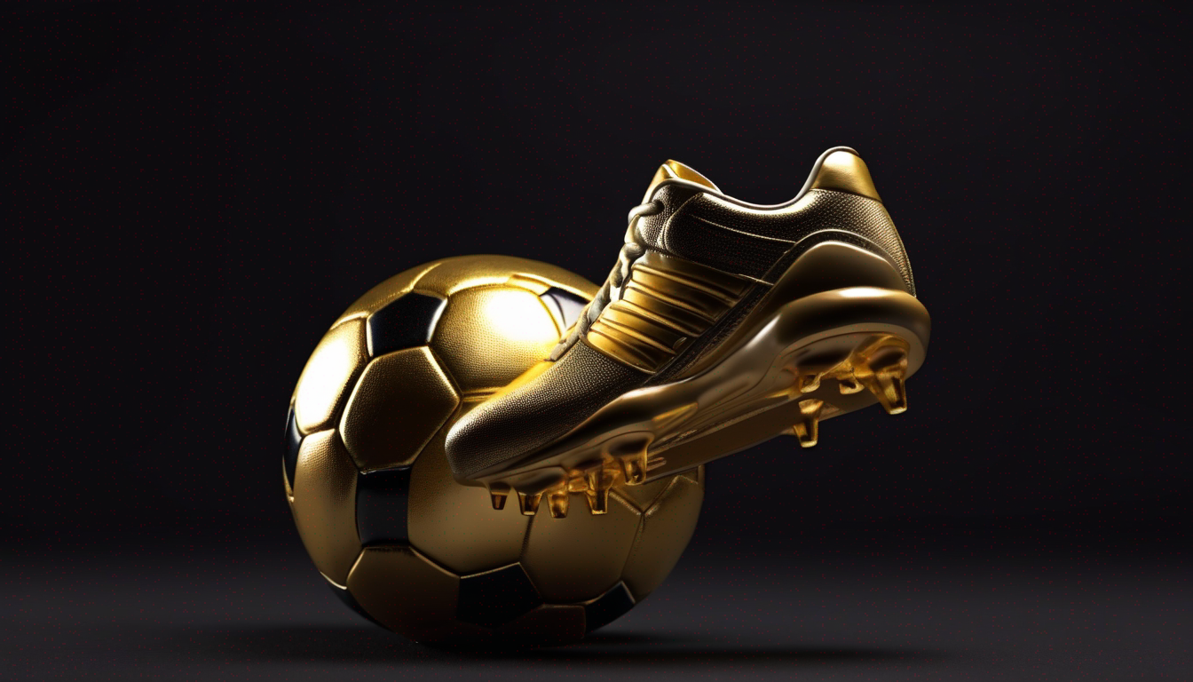 bbd5c460 a952 4dd6 87d2 4a9ca5768153 neuroflash golden football shoe on a ball with a black backgr 1705552900