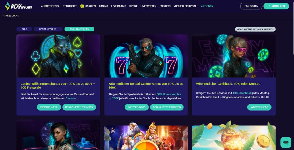 SpinPlatinum Bonusangebote
