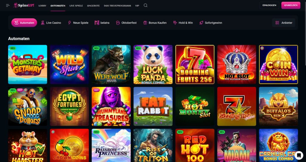 SpinsUp Spielautomaten
