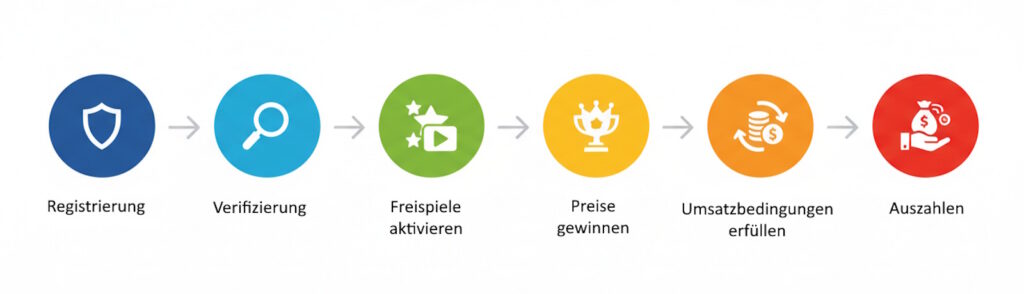 Ablauf in Online Casinos Freispiele einlösen