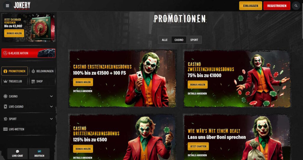 Jokery Casino Bonusangebote