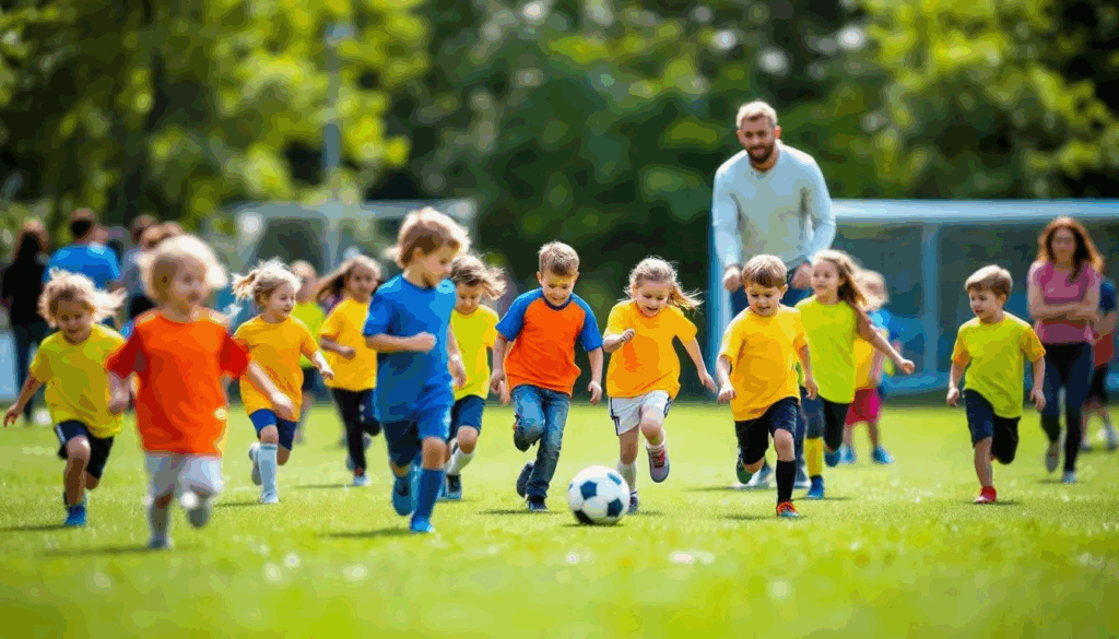 Bei Bambini, den Fußball-Anfängern, beschränken sich die Fußball Übungen mehr auf spielerische Akzente.
