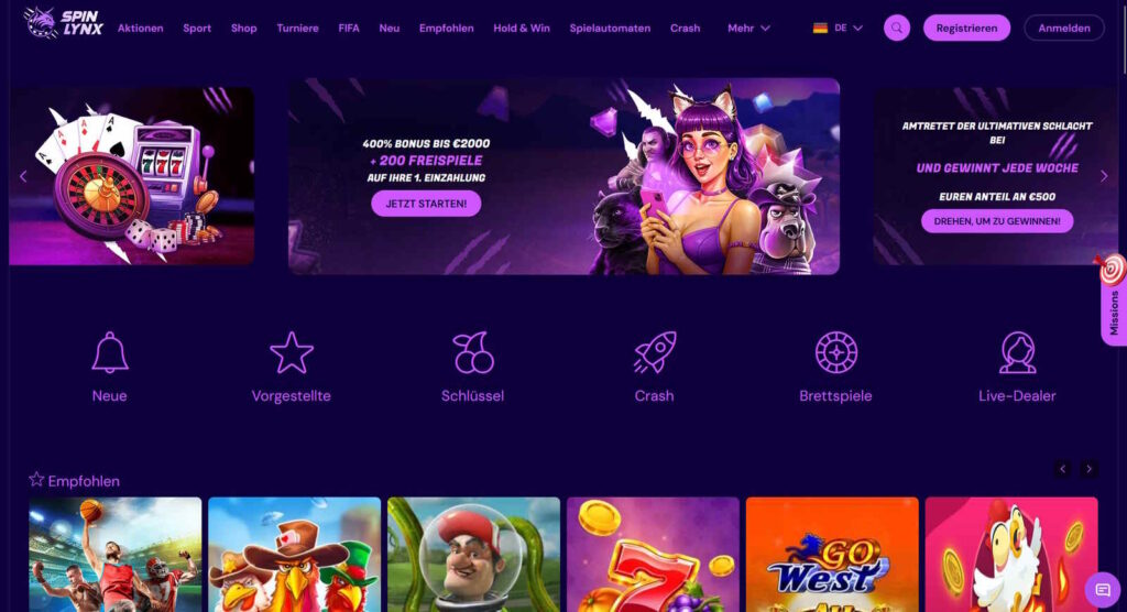 Spinlynx Casino Startseite